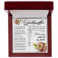 To My Granddaughter, Name Flower Necklace