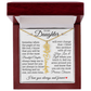To My Daughter "Precious Treasure" Name Flower Necklace