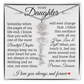 To My Daughter "Precious Treasure" Name Flower Necklace