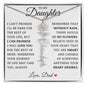 To My Daughter "No Rain No Flowers" Custom Flower Name Necklace