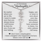 To My Badass Stepdaughter, Name Flower Necklace