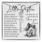 To My Little Sister, Name Flower Necklace