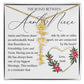 Aunt and Niece Gift, Name Flower Necklace