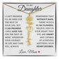 To My Daughter "No Rain No Flowers" Custom Flower Name Necklace
