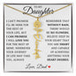 To My Daughter "No Rain No Flowers" Custom Flower Name Necklace