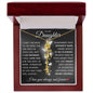 To My Daughter "No Rain No Flowers" Name Necklace