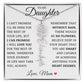 To My Daughter "No Rain No Flowers" Custom Flower Name Necklace