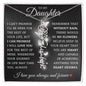 To My Daughter "No Rain No Flowers" Name Necklace