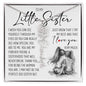 To My Little Sister, Name Flower Necklace
