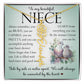 Niece Gift, Name Flower Necklace