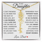 To My Daughter "No Rain No Flowers" Custom Flower Name Necklace