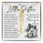 To My Little Sister, Name Flower Necklace