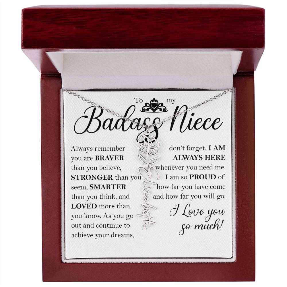 Nice Gift, Name Flower Necklace
