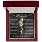 To My Daughter "No Rain No Flowers" Name Necklace
