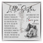 To My Little Sister, Name Flower Necklace