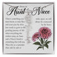 Aunt and Niece Gift, Name Flower Necklace