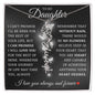 To My Daughter "No Rain No Flowers" Name Necklace