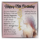 18th Birthday Gift, Custom Name Flower Birth Month Necklace