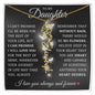 To My Daughter "No Rain No Flowers" Name Necklace
