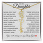 To My Daughter "I Will Always Be With You" Flower Name Necklace