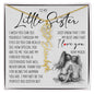 To My Little Sister, Name Flower Necklace