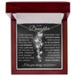 To My Daughter "No Rain No Flowers" Name Necklace