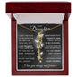 To My Daughter "No Rain No Flowers" Name Necklace
