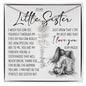 To My Little Sister, Name Flower Necklace
