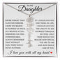 To My Daughter "Believe In Yourself" Flower Name Necklace