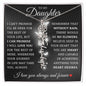 To My Daughter "No Rain No Flowers" Name Necklace