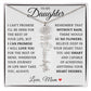 To My Daughter "No Rain No Flowers" Custom Flower Name Necklace