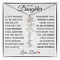To My Daughter "No Rain No Flowers" Custom Flower Name Necklace