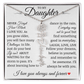 To My Daughter "Follow Your Dreams" Name Flower Necklace