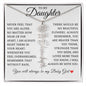 To My Daughter "I Will Always Be With You" Flower Name Necklace