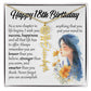 18th Birthday Gift, Custom Birth Month Name Flower Necklace