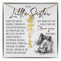 To My Little Sister, Name Flower Necklace