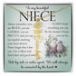 Niece Gift, Name Flower Necklace