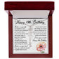 18th Birthday Gift, Custom Birth Month Name Flower Necklace