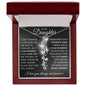 To My Daughter "No Rain No Flowers" Name Necklace