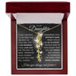 To My Daughter "No Rain No Flowers" Name Necklace