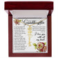 To My Granddaughter, Name Flower Necklace