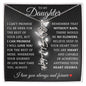 To My Daughter "No Rain No Flowers" Name Necklace