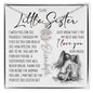To My Little Sister, Name Flower Necklace