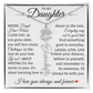 To My Daughter "Follow Your Dreams" Name Flower Necklace