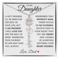 To My Daughter "No Rain No Flowers" Custom Flower Name Necklace