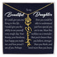 Custom Name Flower Necklace, Daughter Birth Month Pendant Gift