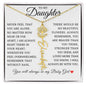 To My Daughter "I Will Always Be With You" Flower Name Necklace