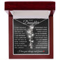 To My Daughter "No Rain No Flowers" Name Necklace