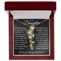 To My Daughter "No Rain No Flowers" Name Necklace