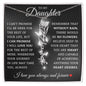 To My Daughter "No Rain No Flowers" Name Necklace